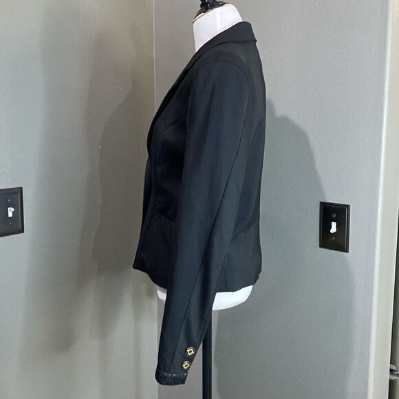 Just Cavalli Wool Black Two Button Women's Blazer US 8 medium IT 44 - Picture 15 of 15